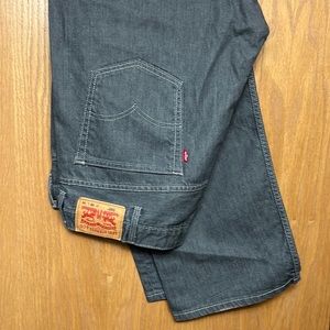Levis 569 Mens Charcoal Grey Jeans